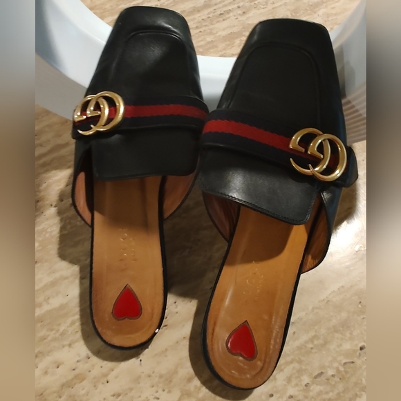 💚♥️ GUCCI - Peyton Web Mules! - Picture 6 of 10